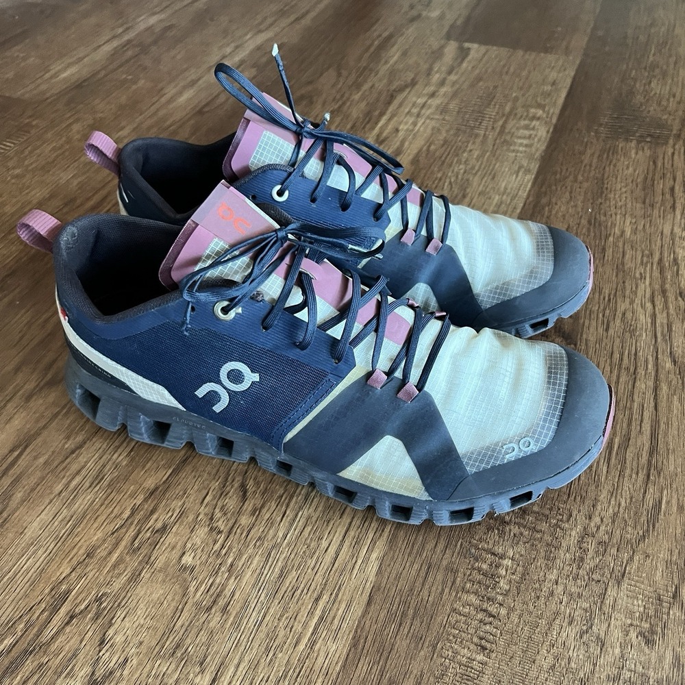On Running Cloud X Shift 38.99126 Shoes Men's 10 Ink Cherry Beige Running